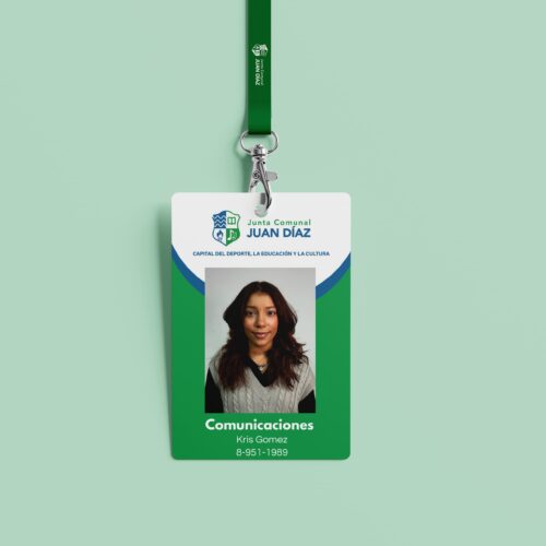 credencial corporativa con cinta porta-carnet