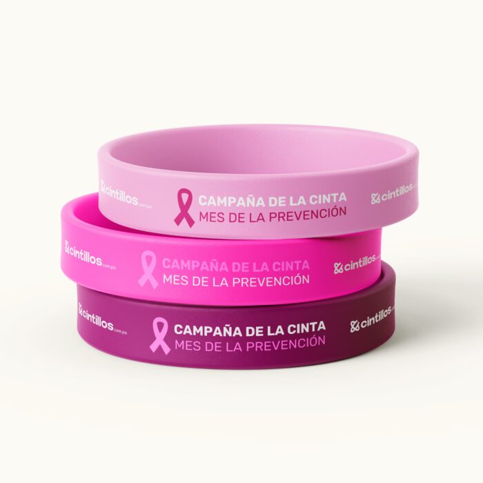 pulsera rosa contra el cáncer de mama
