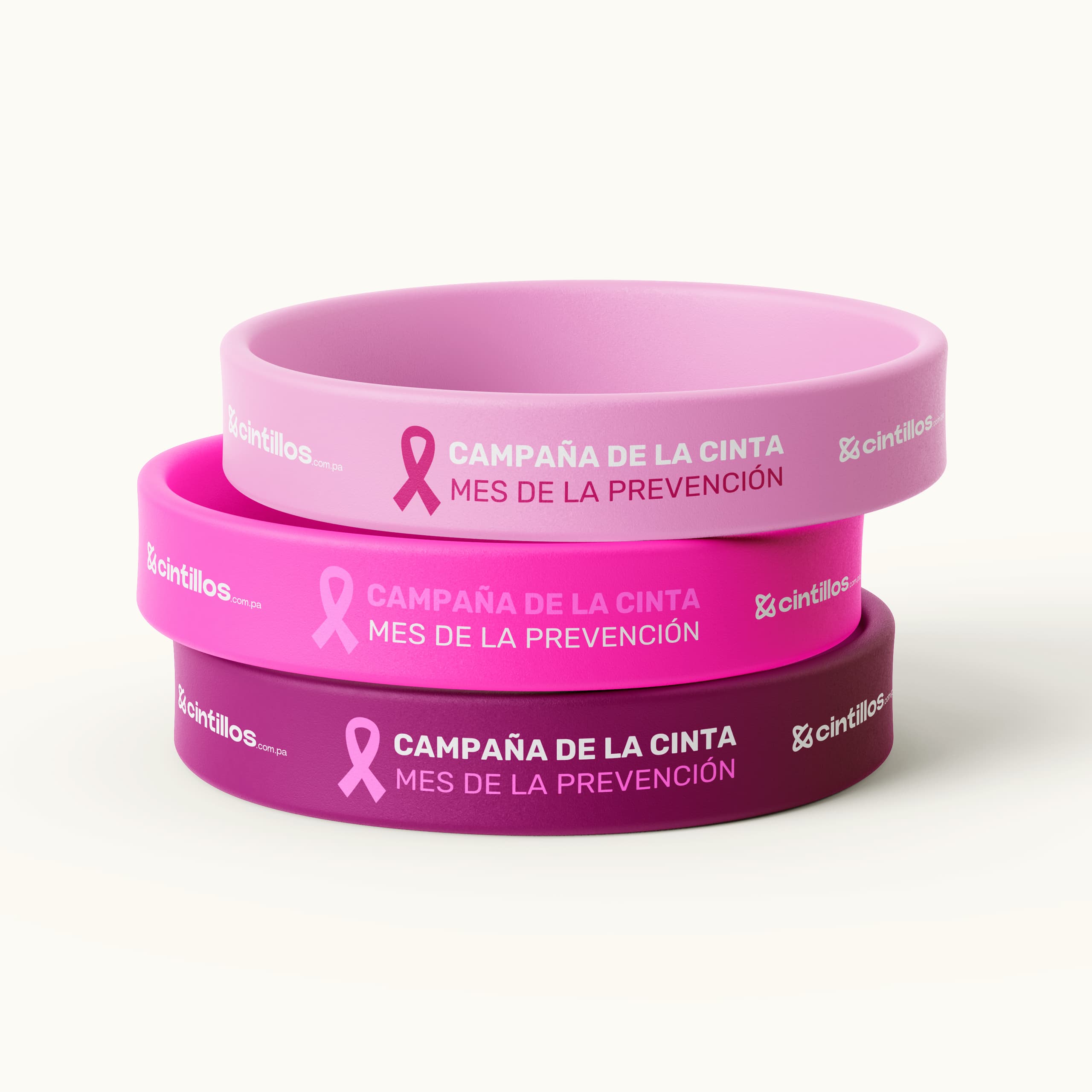 pulsera rosa contra el cáncer de mama