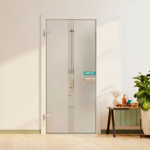 letrero empuje personalizado en acrílico 8x2"