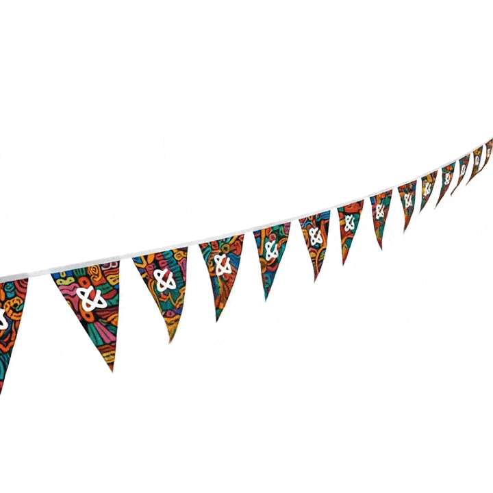 tiras de banderines personalizados en poliéster